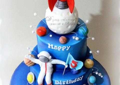 Solar System Theme Cake