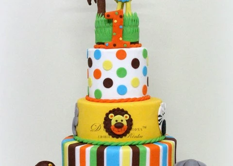 Fun Animal Theme Cake