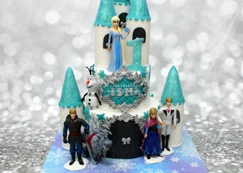 Frozen Theme Castle Cake