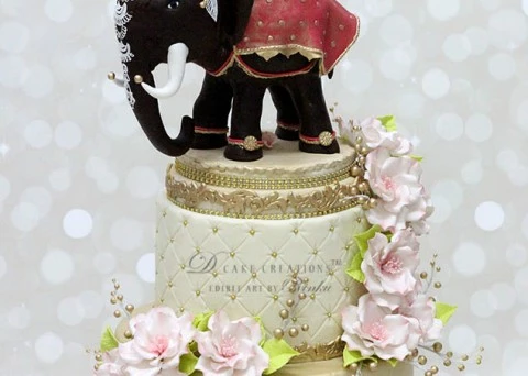 Indian Elephant Wedding Cake